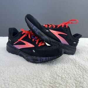 Brooks Running Shoes Womens Size 9.5 Black Purple GuideRails Speed Support Road